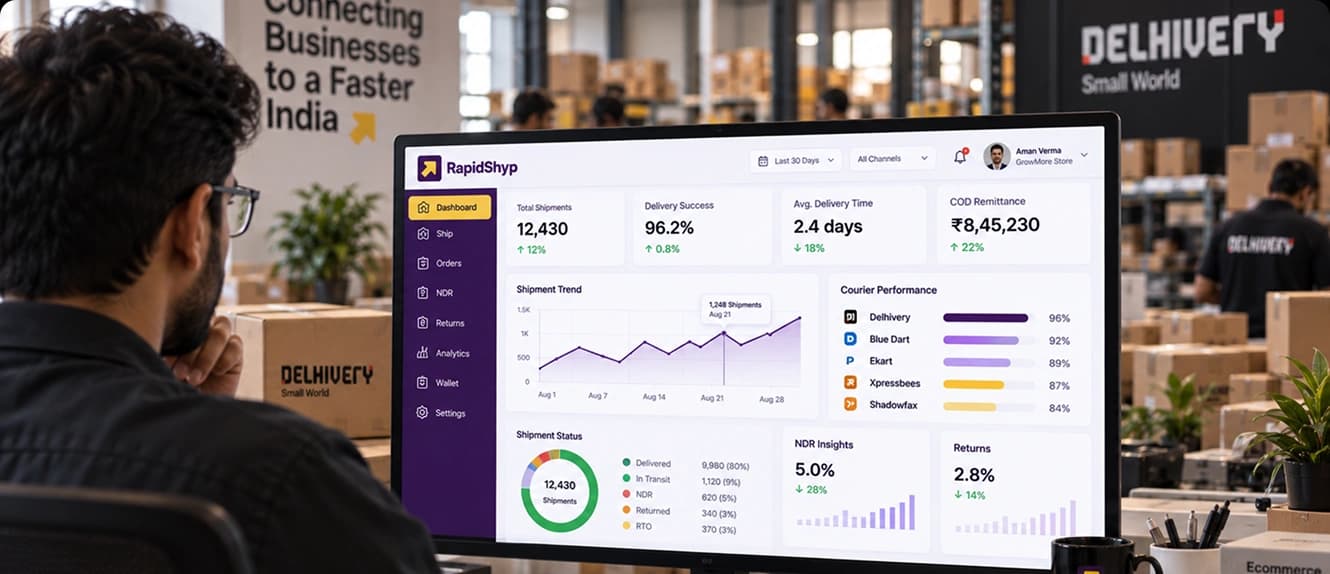 Unified shipping dashboard