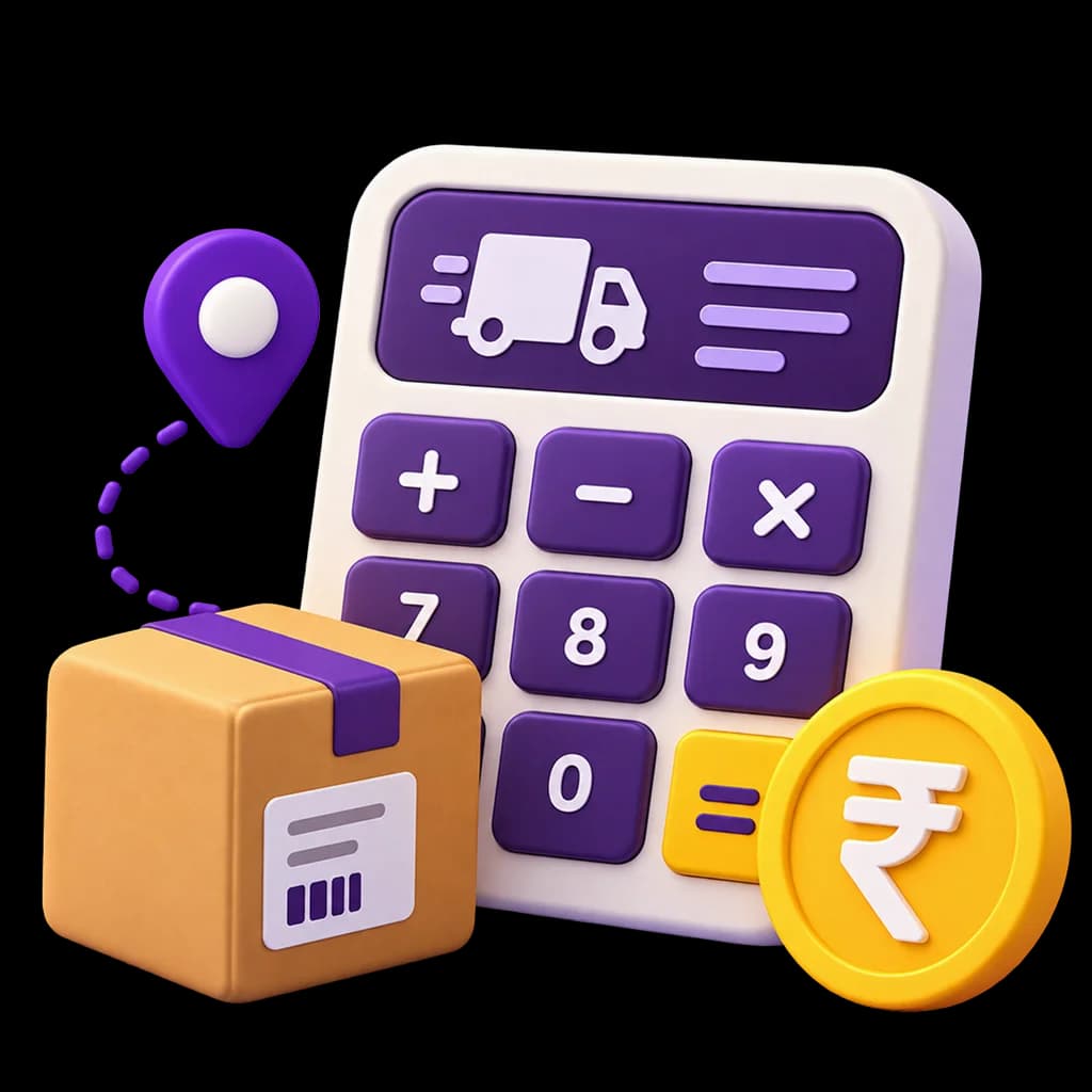 Shipping rate calculator illustration